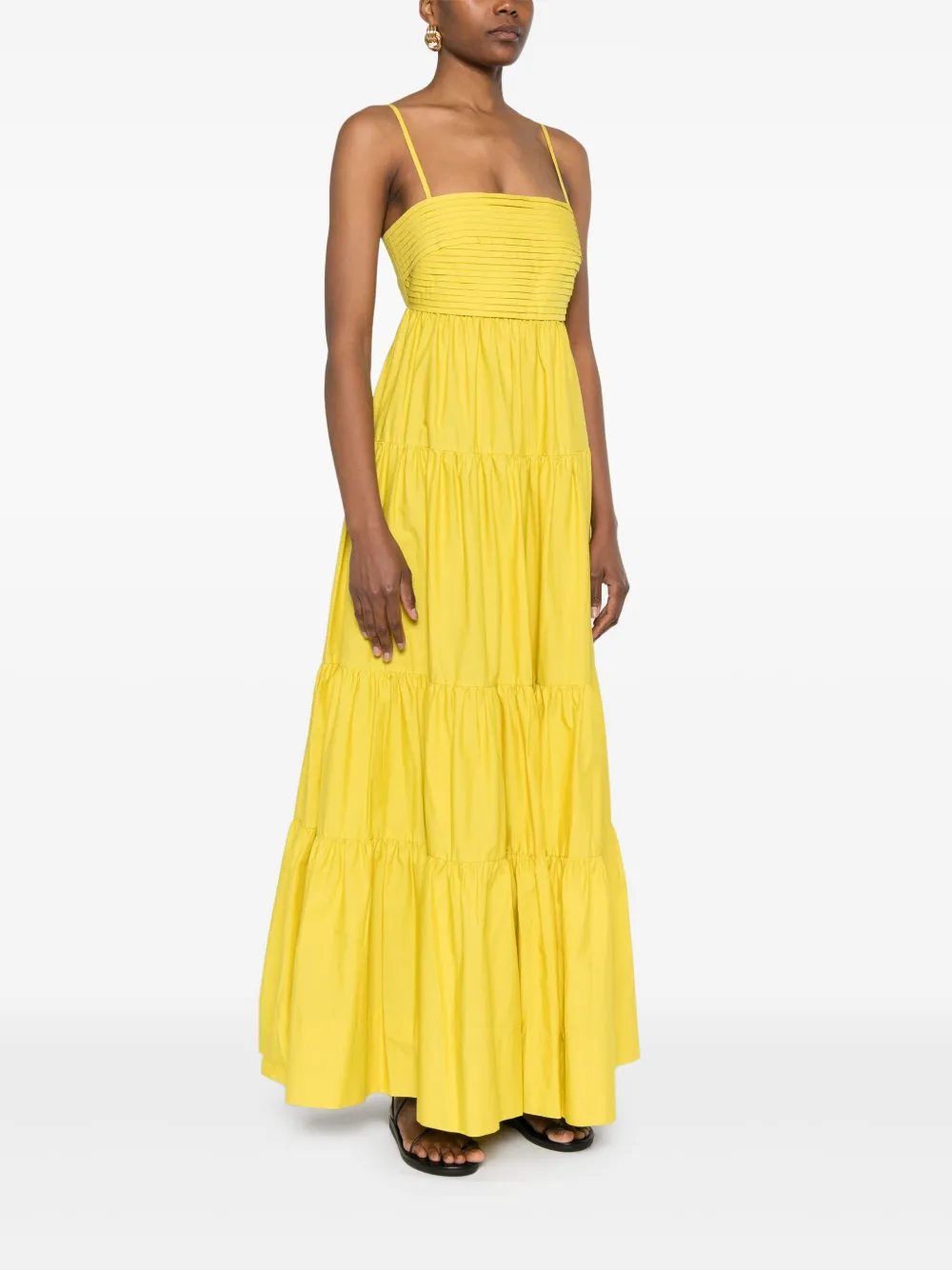 TWINSET Geplooide jurk Geel