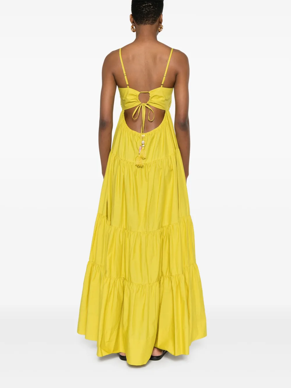 TWINSET Geplooide jurk Geel