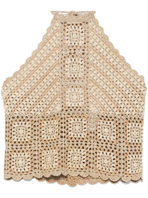 TWINSET lurex crochet top