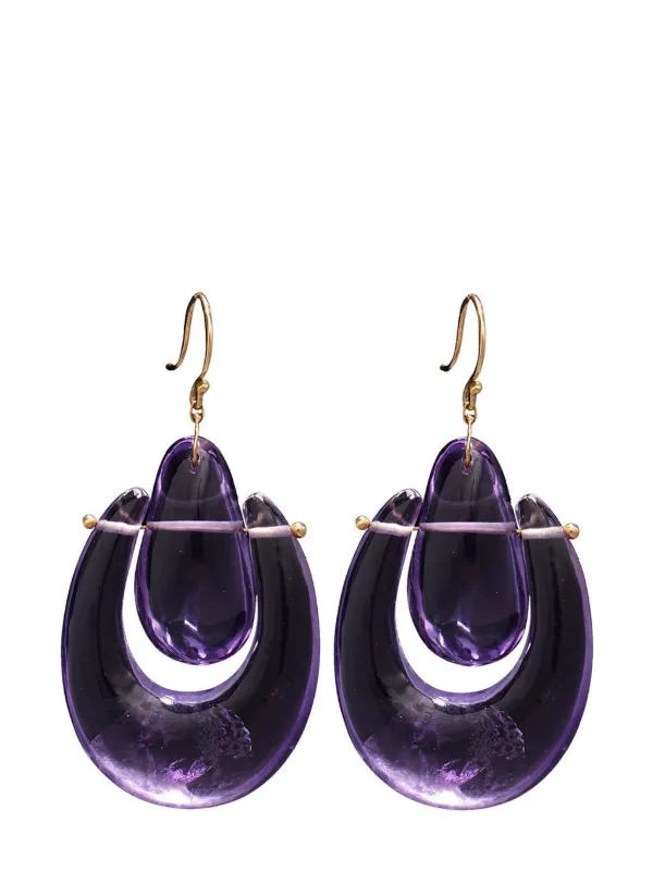 Ten Thousand Things O'Keeffe アメジスト ピアス S 18Kイエロー