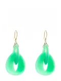 Ten Thousand Things 18kt yellow gold Interlocking Peacock Eye chrysoprase earrings