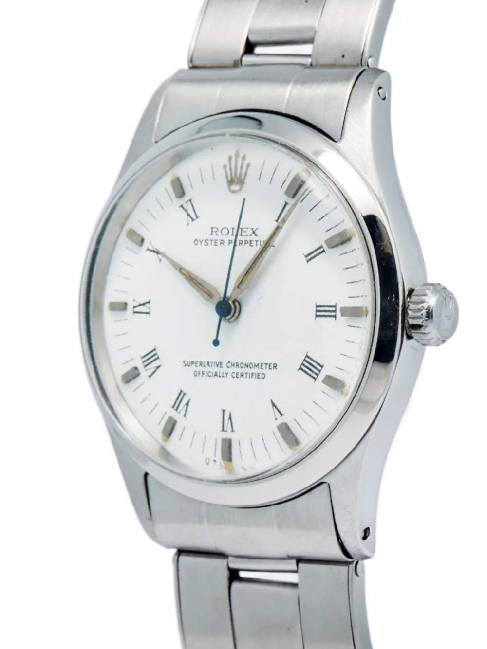 Pre-owned Rolex  Oyster Perpetual 34mm In White