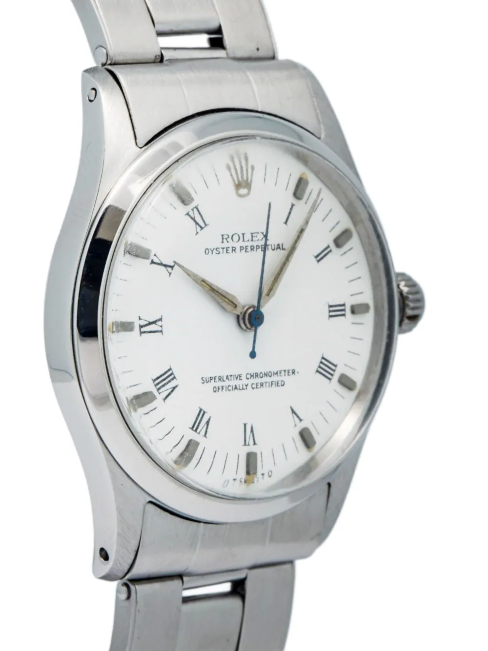 Pre-owned Rolex  Oyster Perpetual 34mm In White