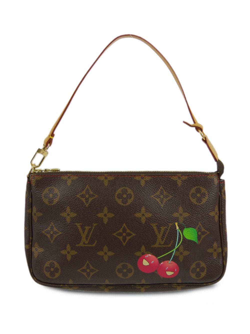 Pre-owned Louis Vuitton 2005 Pochette Accessoires Clutch Bag In Brown