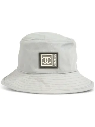 CHANEL バケットハット M CHANEL Pre-Owned 1990-2000s スポーツライン バケットハット | グレー