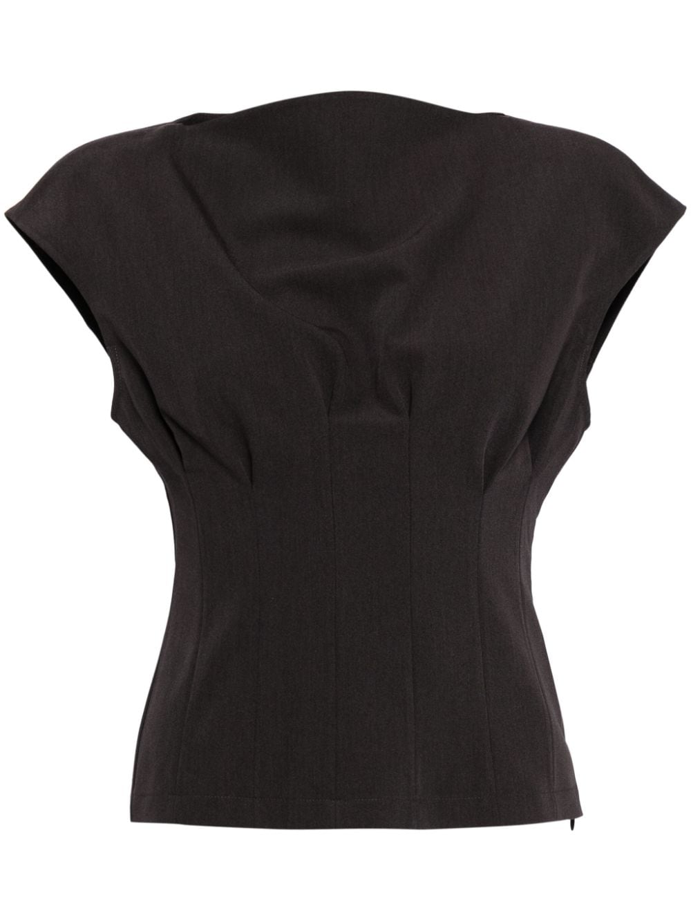 ruched-detailing sleeveless top