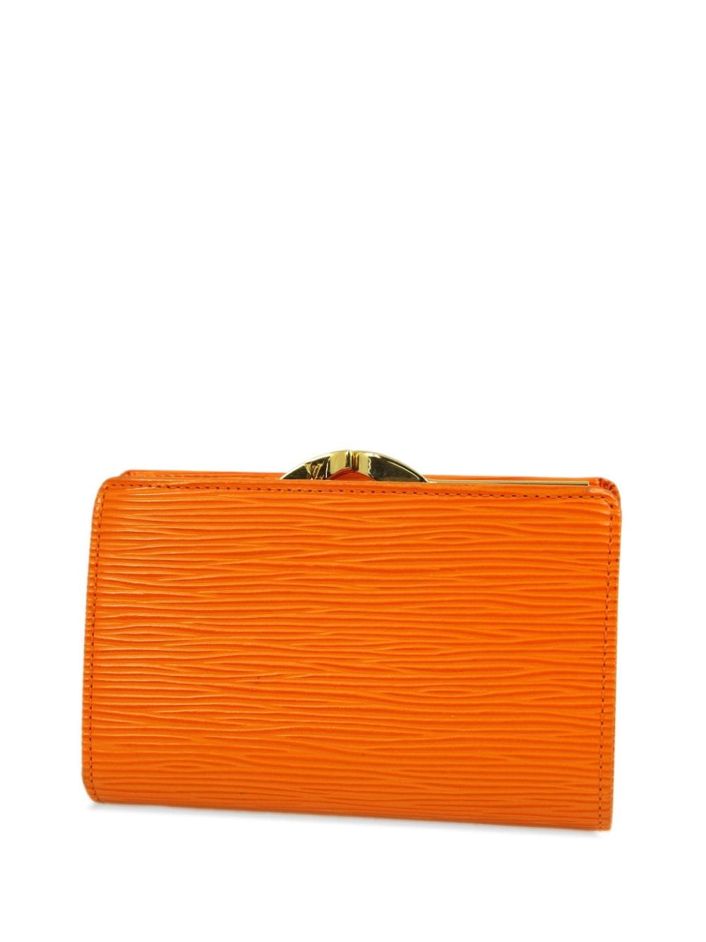 Pre-owned Louis Vuitton Viennois 钱包（2003年典藏款） In Orange