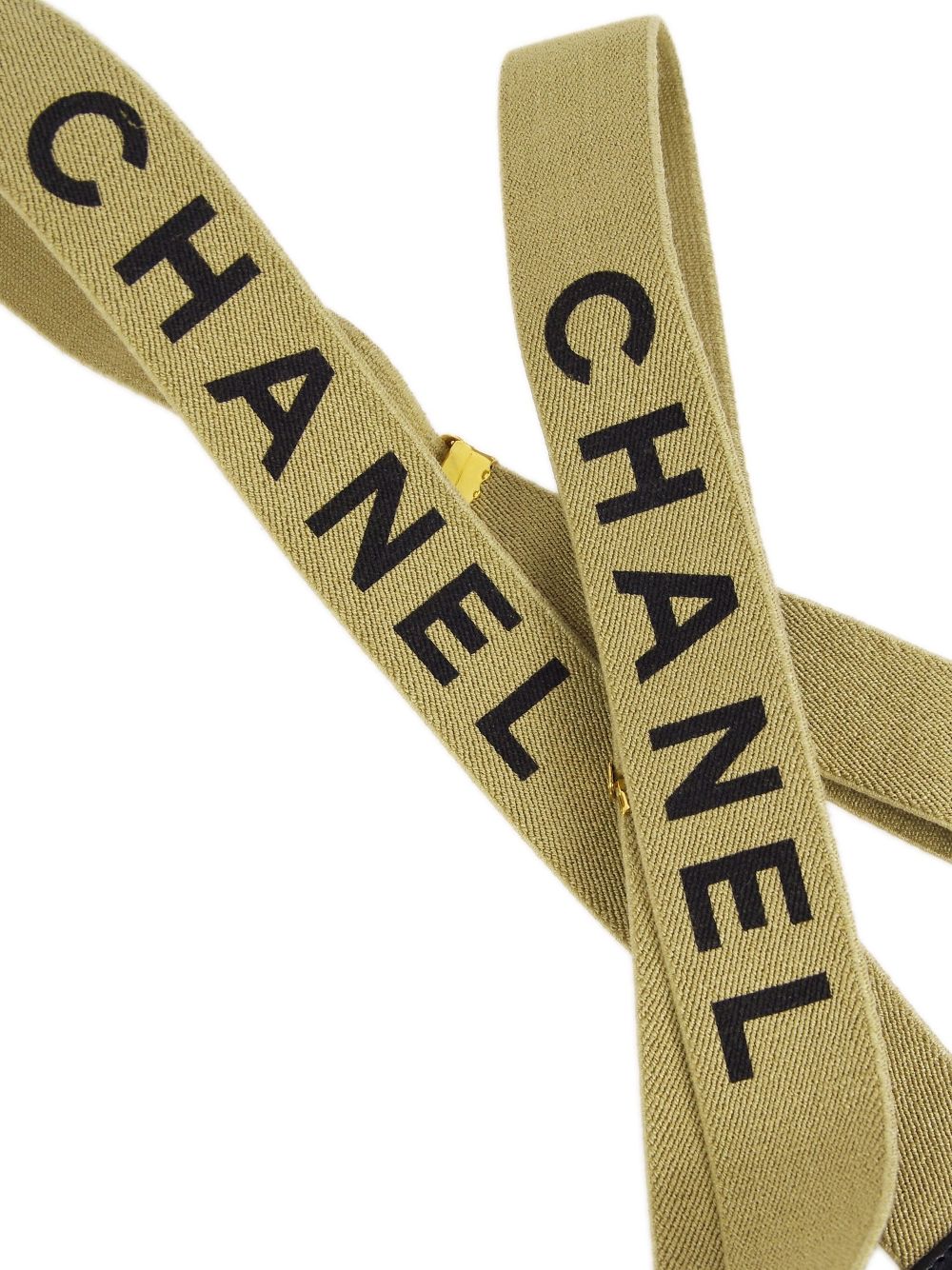 CHANEL 1990 logo-print suspenders Women