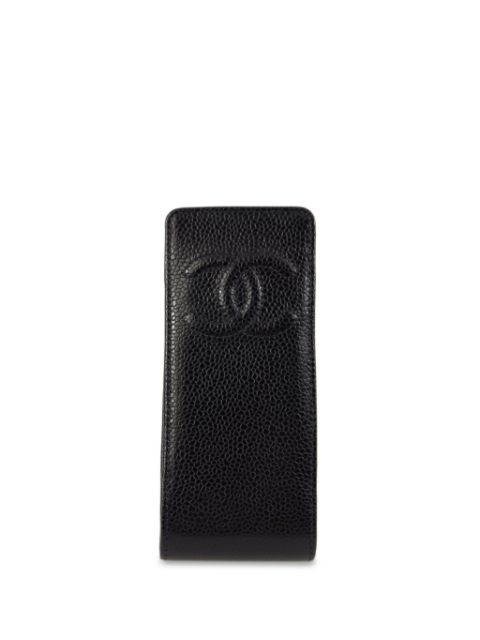 CHANEL 2003 CC caviar-leather pouch Women