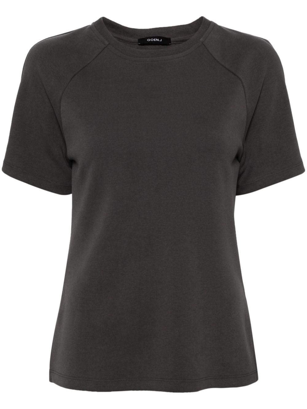 Goen J Twist-detailing Cotton T-shirt In Grey