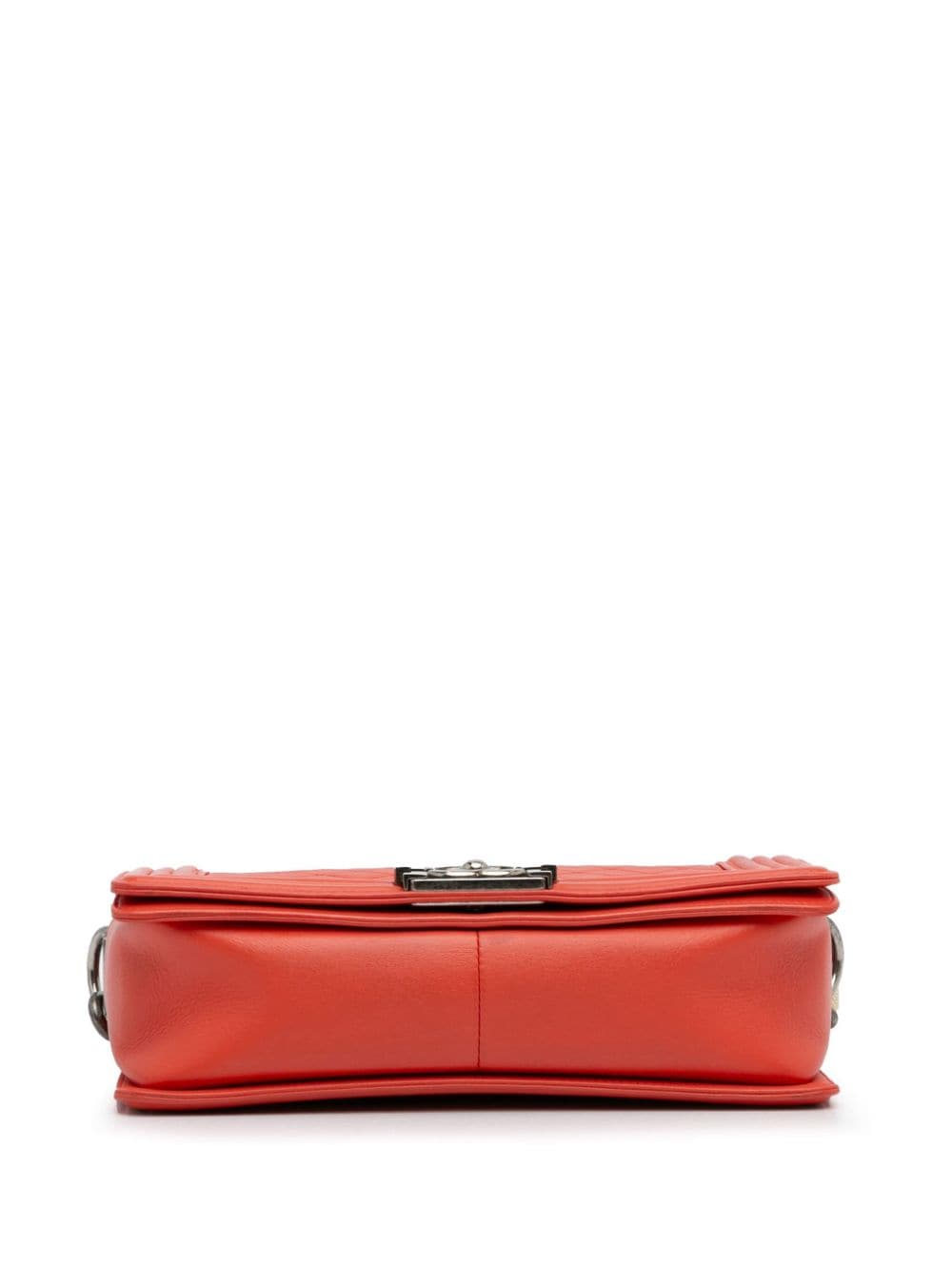 Pre-owned Chanel Medium Lambskin Boy Galuchat Strap Flap 斜挎包（2012年典藏款） In Red