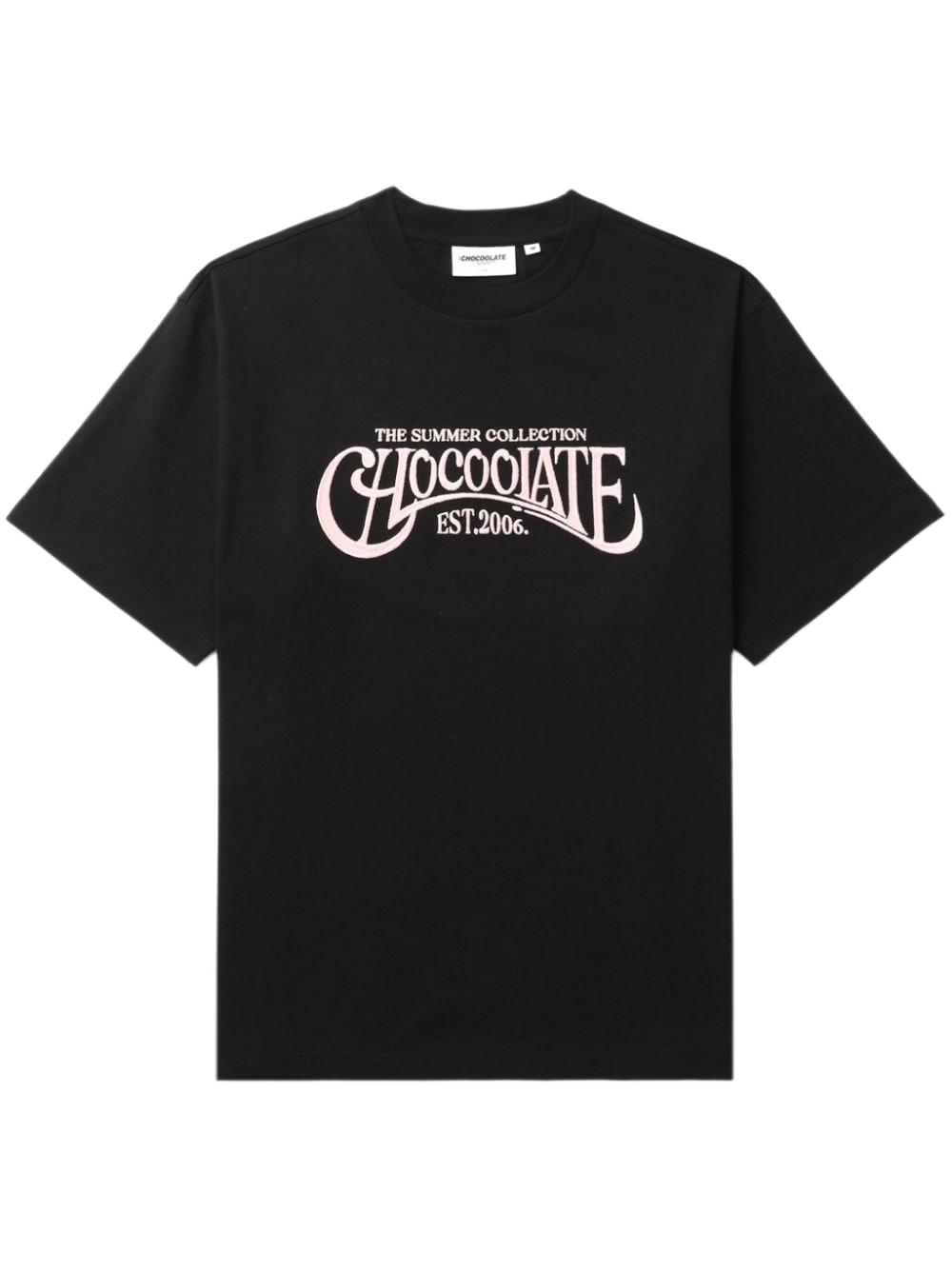 Chocoolate Logo-embroidered Cotton T-shirt In Black