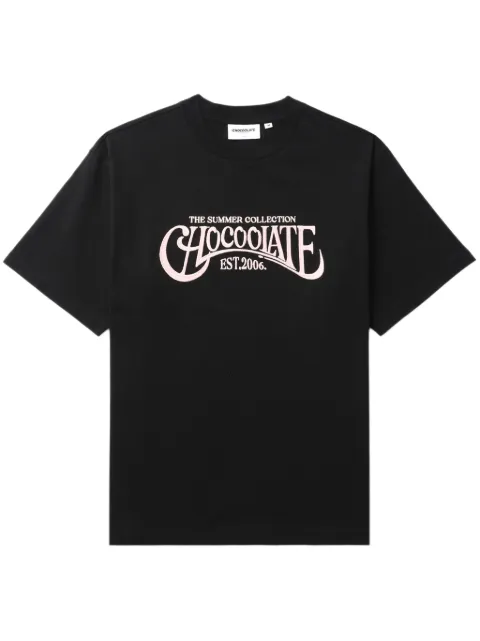 CHOCOOLATE logo-embroidered cotton T-shirt