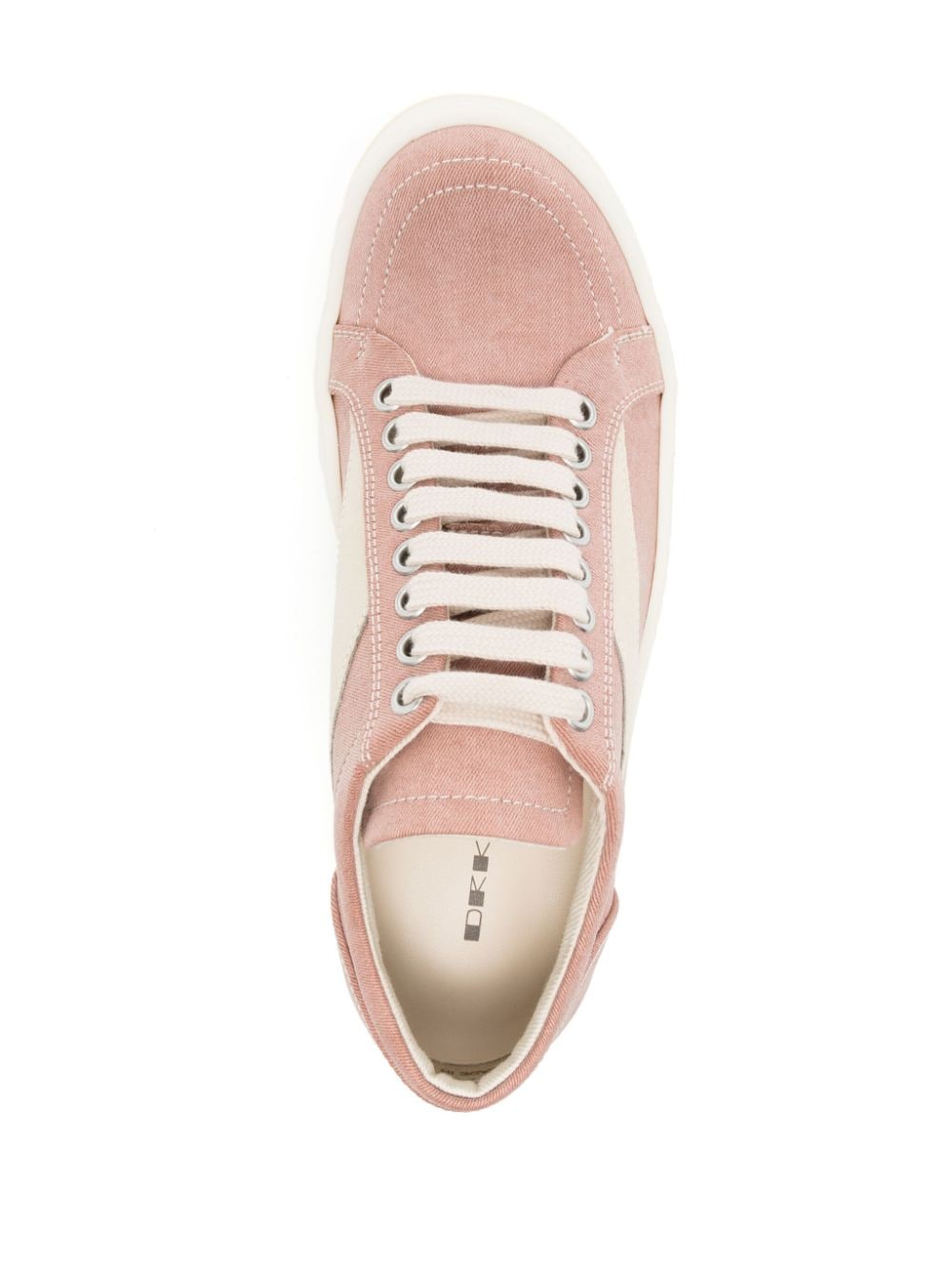 Shop Rick Owens Drkshdw Lido Vintage Lace-up Sneakers In 粉色