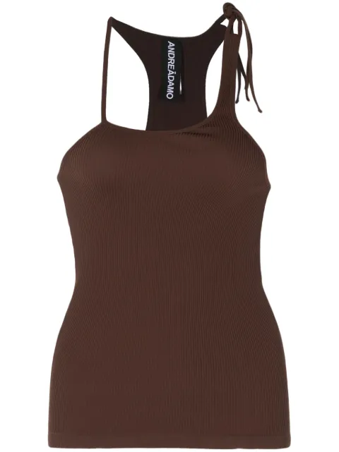 ANDREĀDAMO asymmetric ribbed tank top