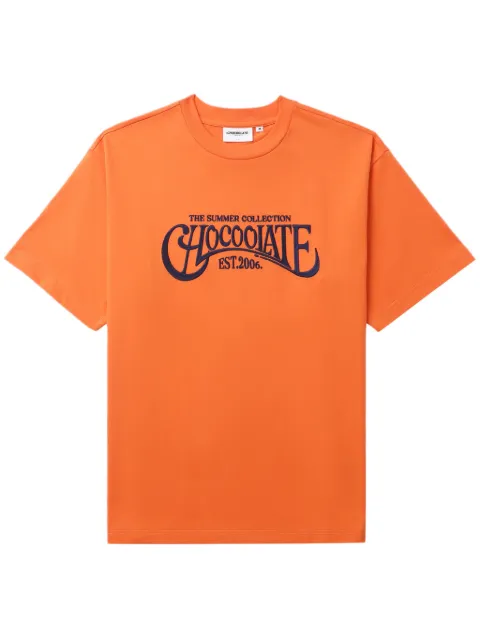 CHOCOOLATE logo-embroidered cotton T-shirt 