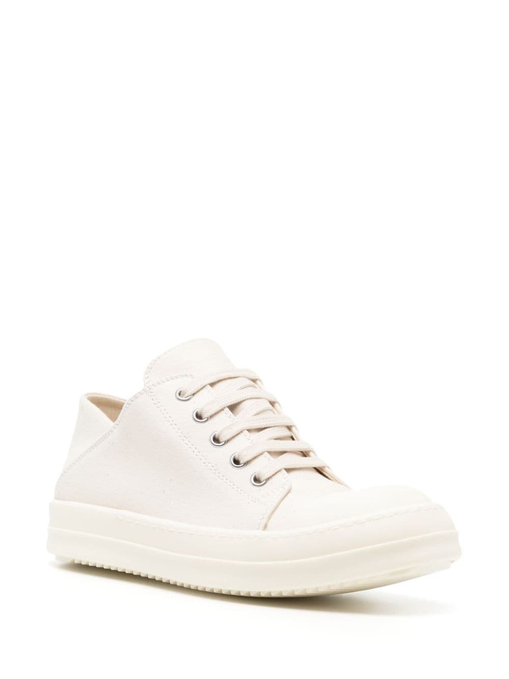 Shop Rick Owens Drkshdw Lace-up Canvas Sneakers In 中性色