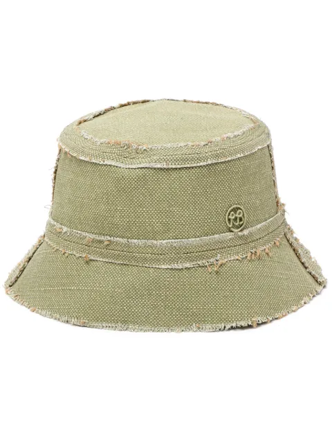 Ruslan Baginskiy logo-patch frayed bucket hat