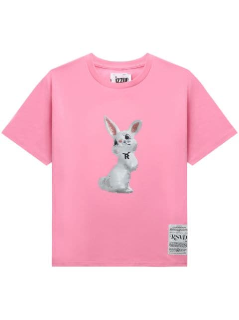 izzue bunny-print cotton T-shirt