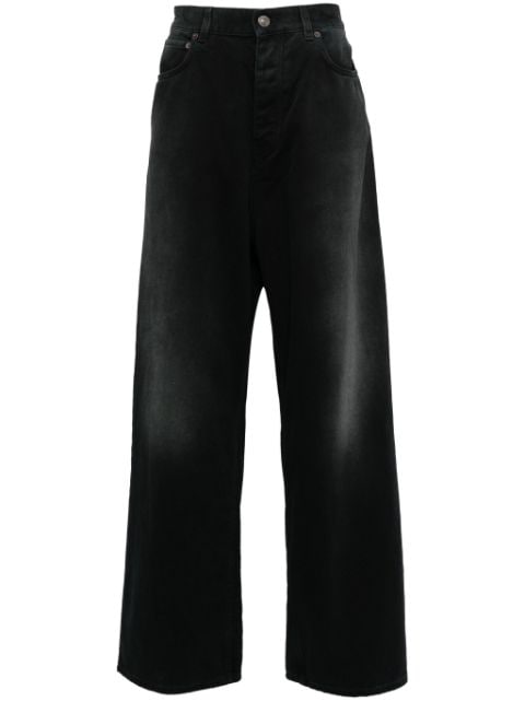 Balenciaga Denim Size Sticker mid-rise wide-leg jeans