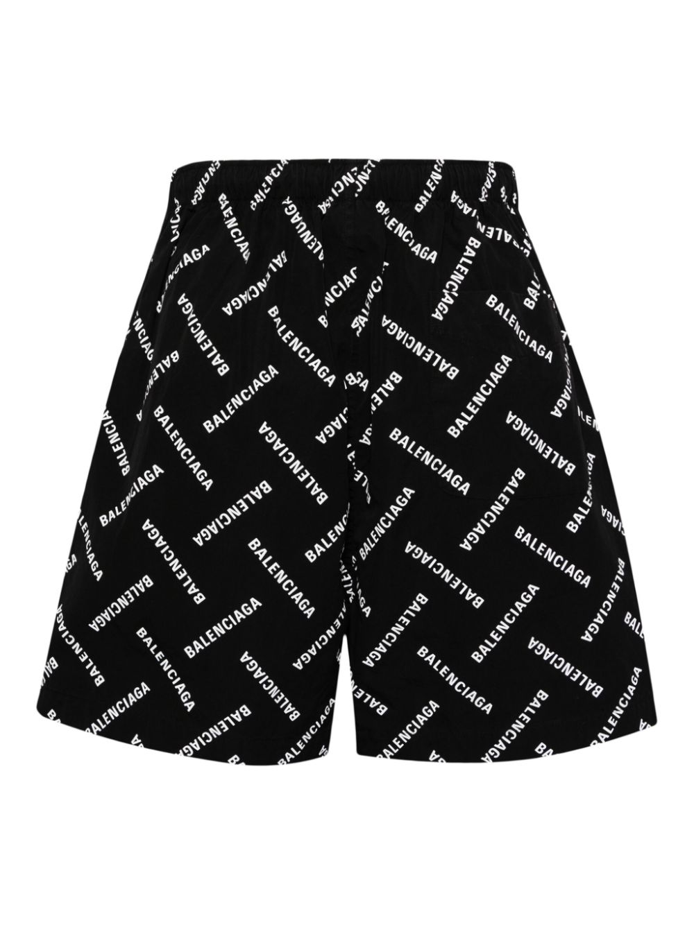 Balenciaga Shorts met logoprint - Zwart