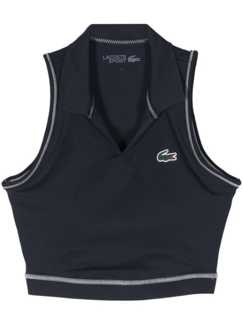Lacoste cropped performance polo top