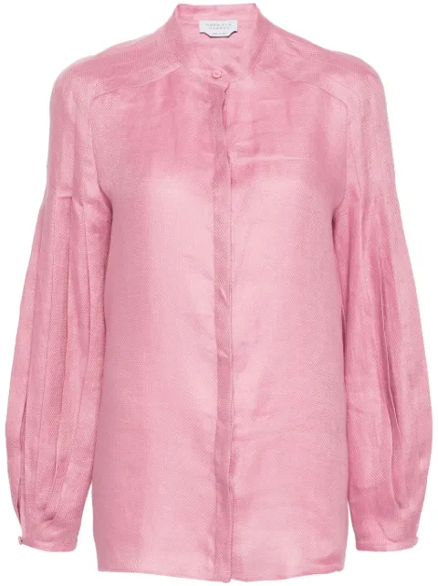 Gabriela Hearst Laetitia linen pleated blouse