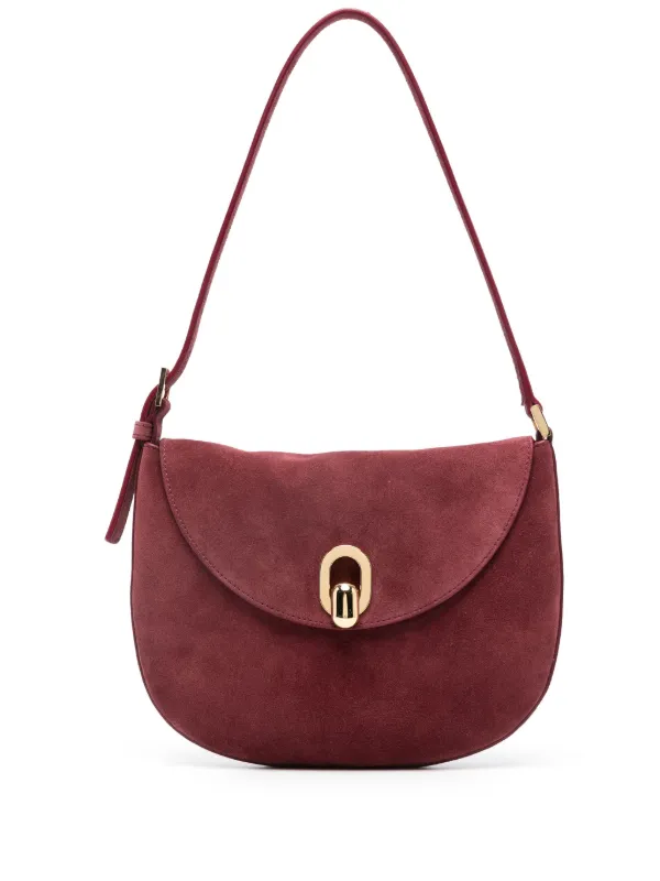 ショルダーバッグ・ポシェット SAVETTE SMALL TONDO HOBO IN SUEDE BAG (H 008 03 03 601) Small Tondo Hobo in Wine Suede · Savette