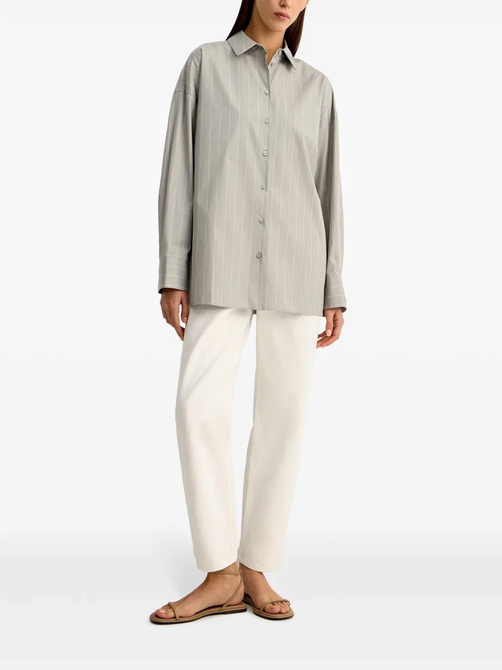 12 STOREEZ Gestreepte blouse - Groen