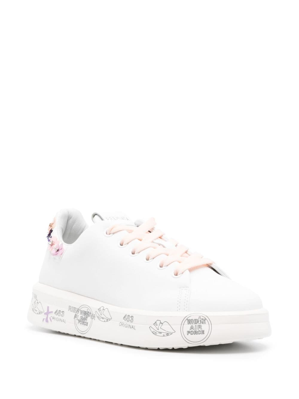 Premiata Belle 6709 leather sneakers - Wit