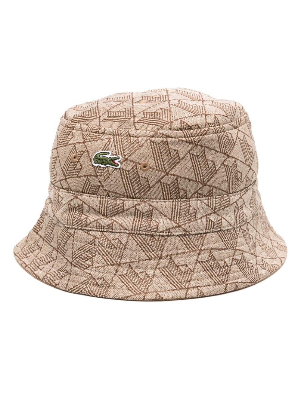 Image 1 of Lacoste logo-patch reversible bucket hat