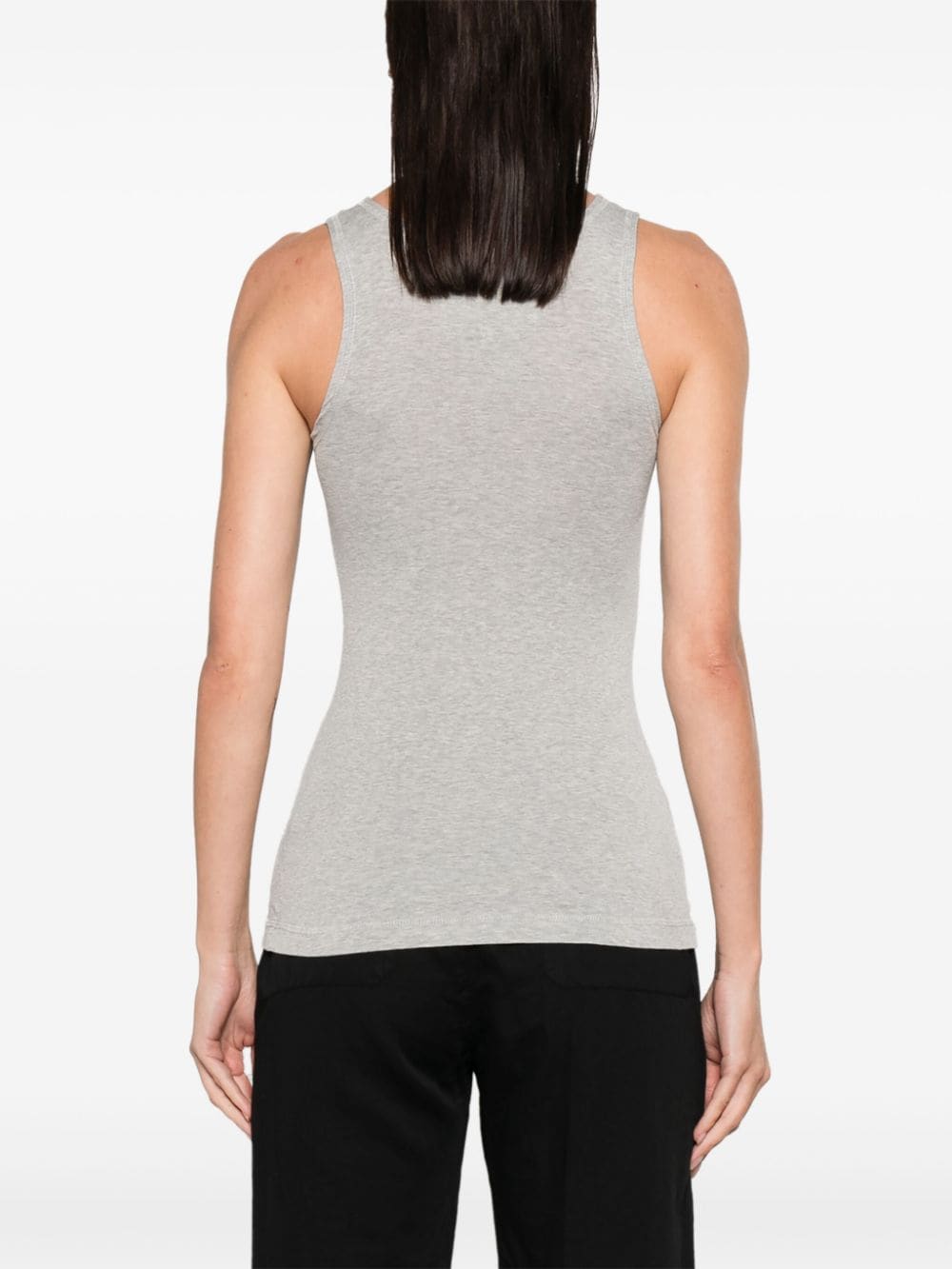 Shop Private 0204 Mélange Cotton Tank Top In Grey