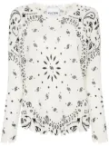 kujten Mela bandana-print jumper - White