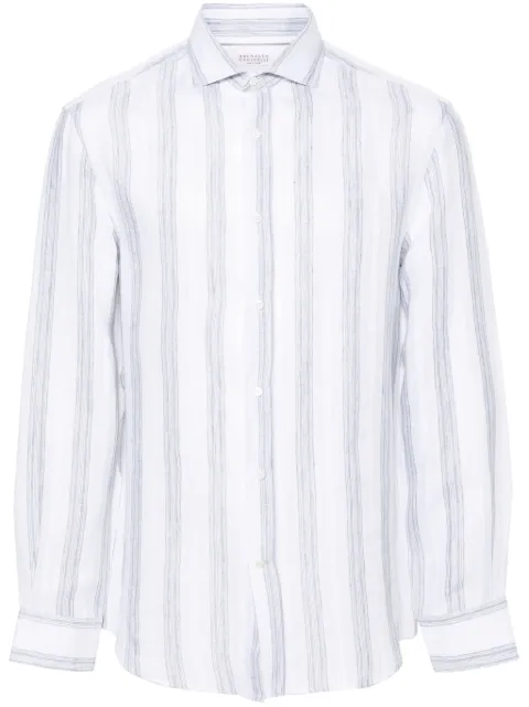 Brunello Cucinelli striped linen shirt