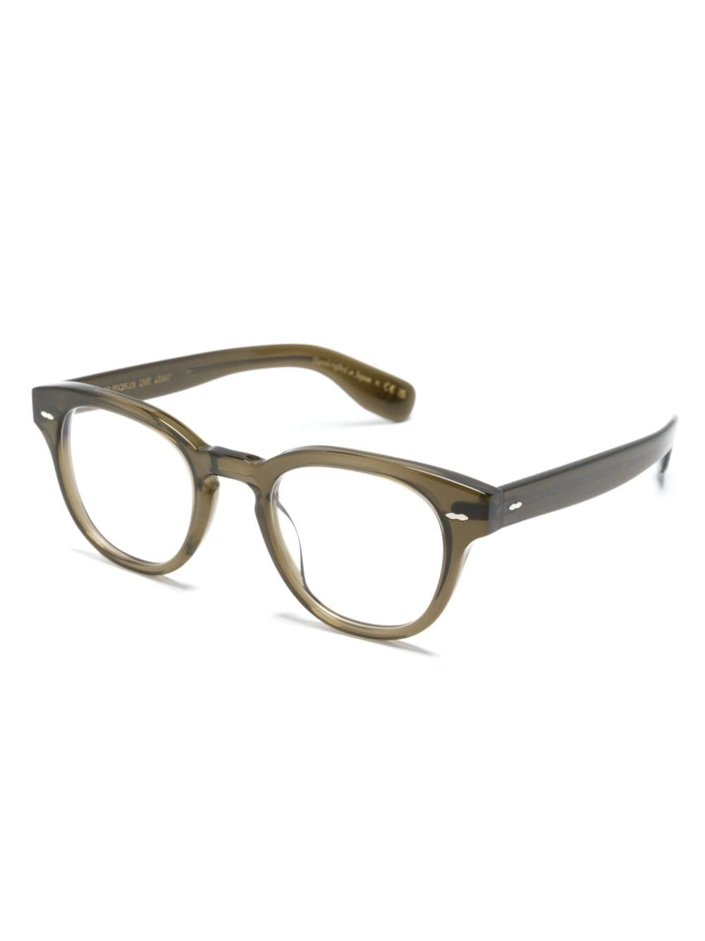 Oliver Peoples Cary Grant zonnebril met rond montuur Bruin