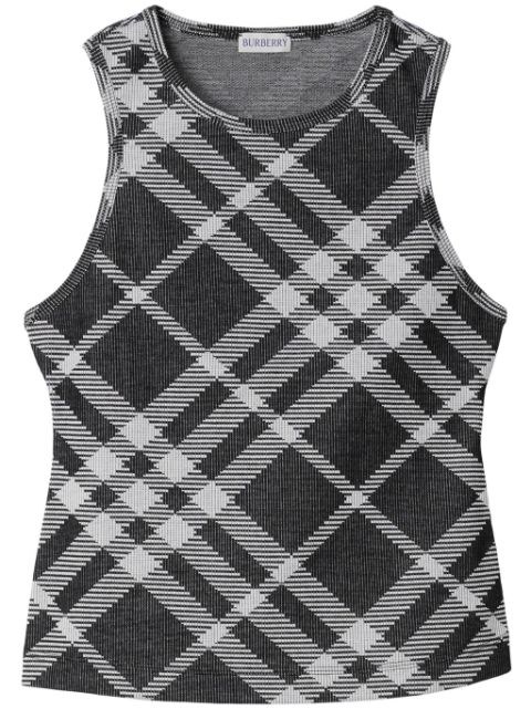 Burberry checkered cotton top Women