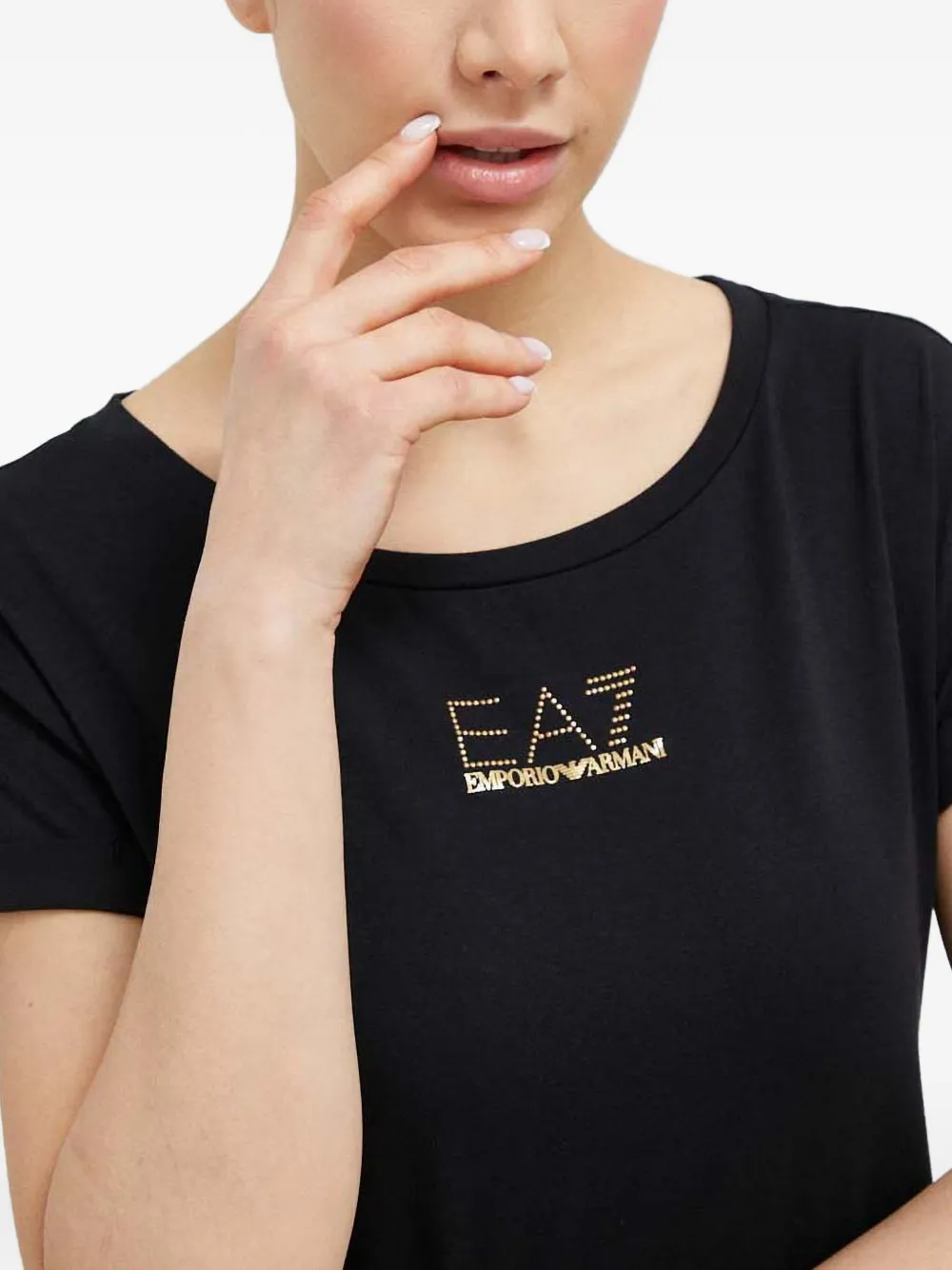 Ea7 Emporio Armani Jurk met logo Zwart