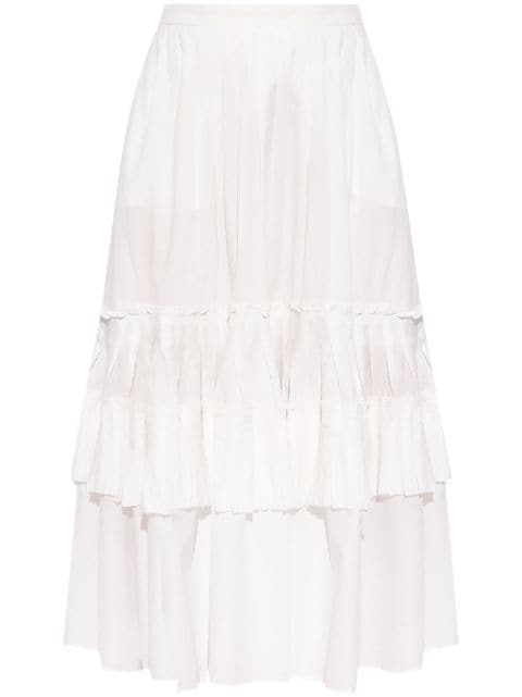 MUNTHE Tiered organic cotton skirt