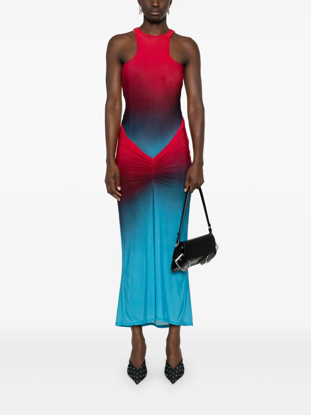 ALESSANDRO VIGILANTE Mouwloze maxi-jurk - Rood