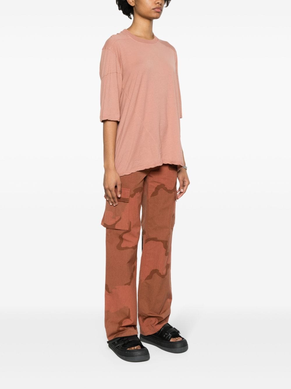 Shop Rick Owens Drkshdw Walrus T Cotton T-shirt In Pink