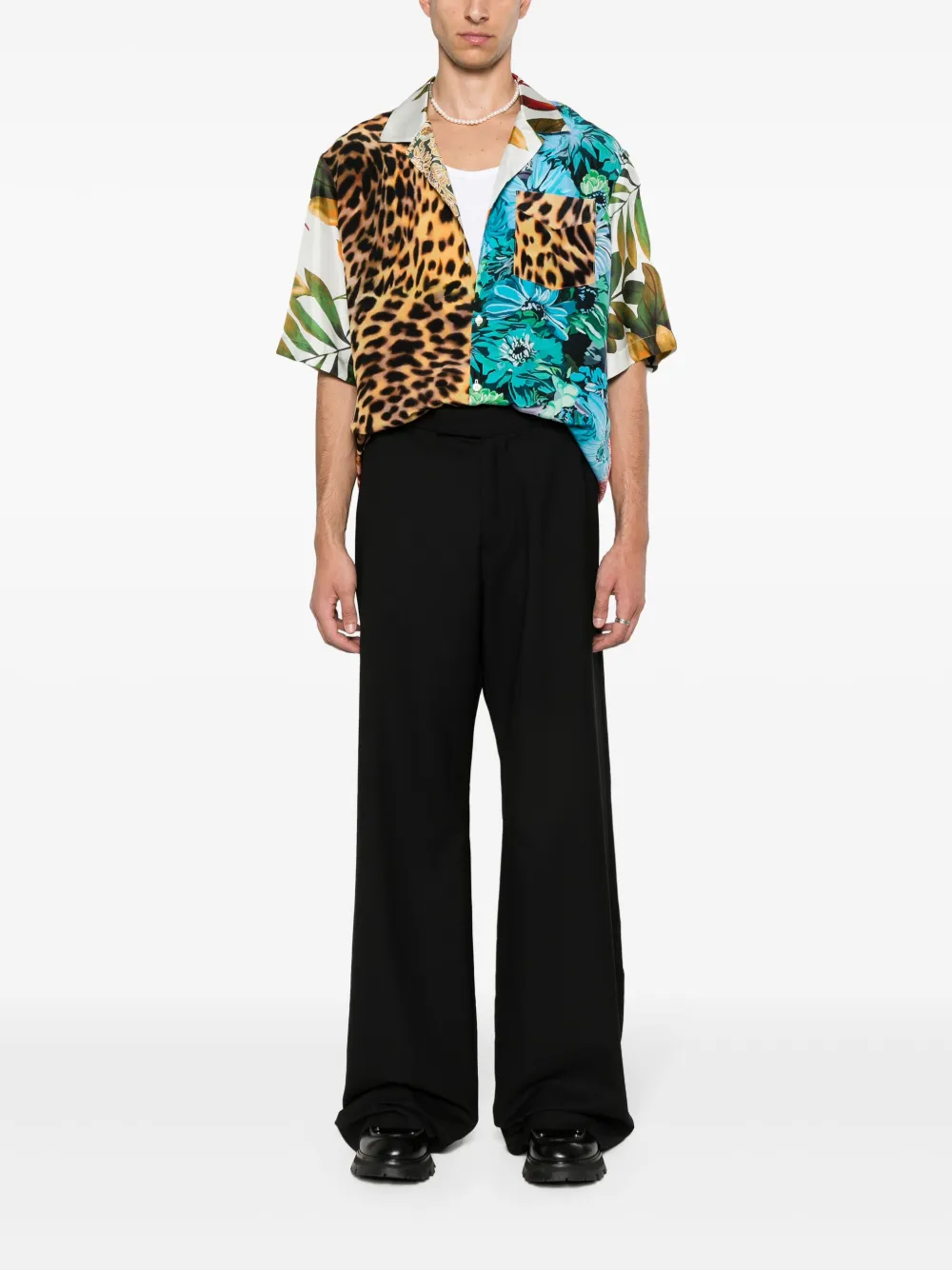 martinerose Martine Rose Pantalon met wijde pijpen - Zwart