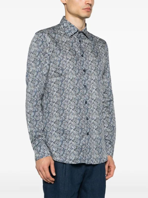 ETRO パームツリープリント シャツ | ブルー | FARFETCH JP