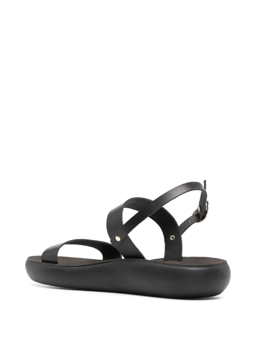 Shop Ancient Greek Sandals Clio Leather Sandals In Black