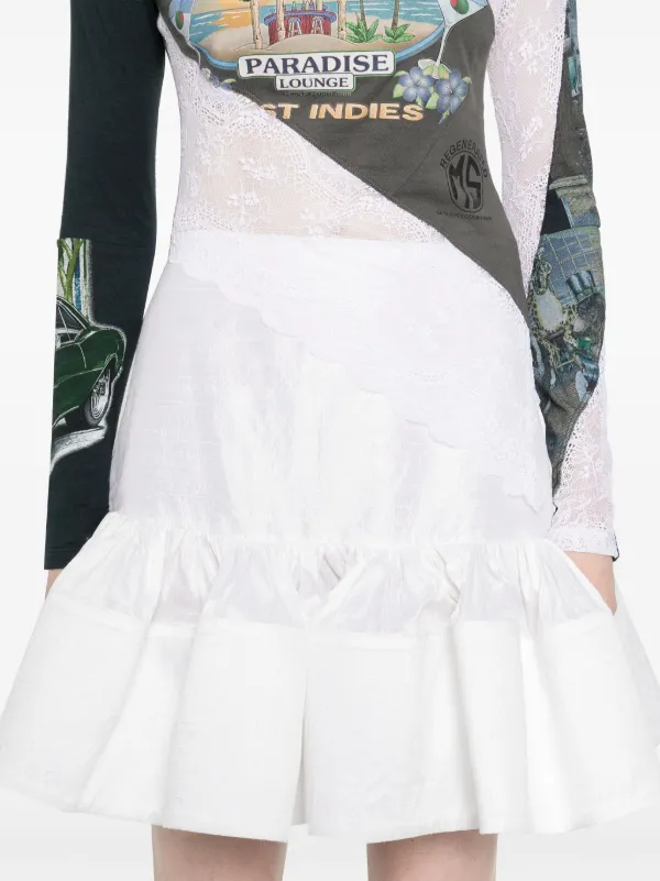 【関税込み】Marques Almeida ミニスカート Marques'Almeida シルク ミニスカート | ホワイト | FARFETCH JP