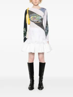【関税込み】Marques Almeida ミディアムスカート BLACKMIKADOSHORTSWITHBELT_1.