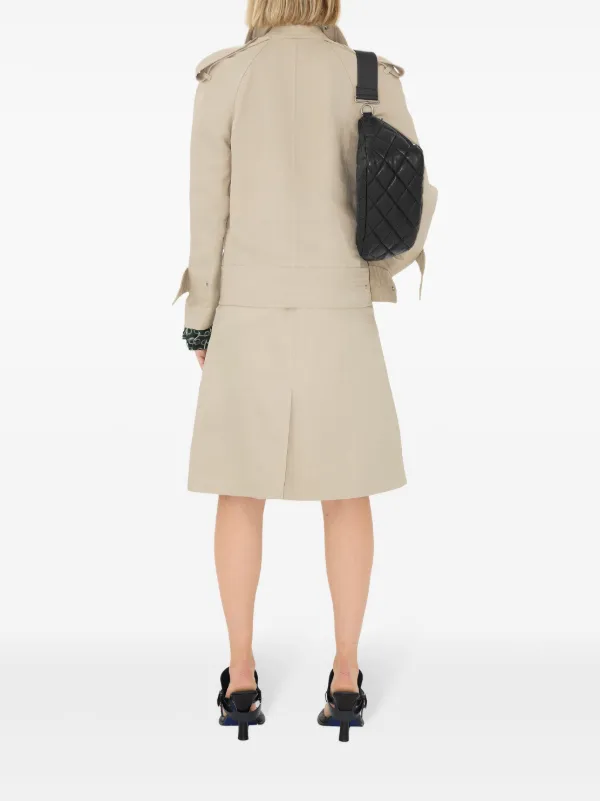 Burberry off-centre Canvas Trench Jacket | Neutrals | FARFETCH