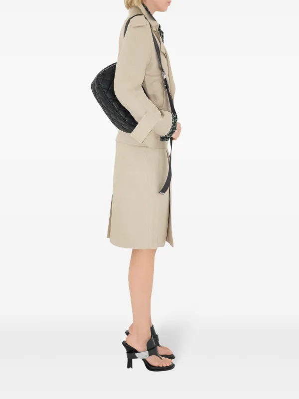 Burberry off-centre Canvas Trench Jacket | Neutrals | FARFETCH