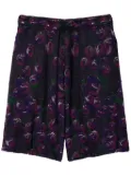 Burberry patterned intarsia-knit cotton-blend shorts - Pink