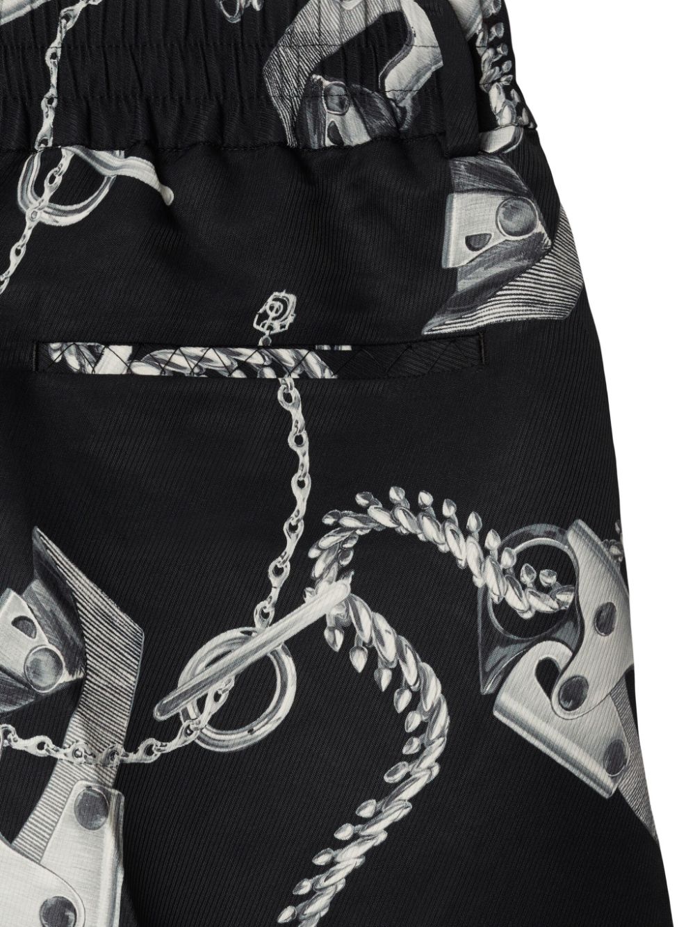 Burberry chain link-print straight-leg shorts Women