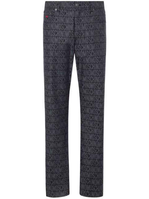 Moschino logo-print mid-rise jeans